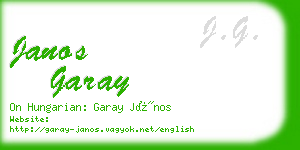 janos garay business card